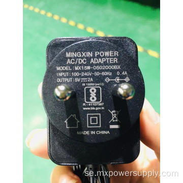 India Plug 5V2A 18V1A BIS godkänd adapter